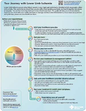 Lower limb ischemia pathway map